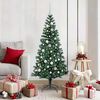 vidaXL Sapin de No&euml;l artificiel pr&eacute;-&eacute;clair&eacute; Vert 150 cm PVC et m&eacute;tal