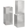 vidaXL Support de Plante 3 pcs Argent Acier inoxydable