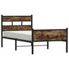 vidaXL Cadre de lit sans matelas ch&ecirc;ne fum&eacute; 100x190 cm bois ing&eacute;nierie