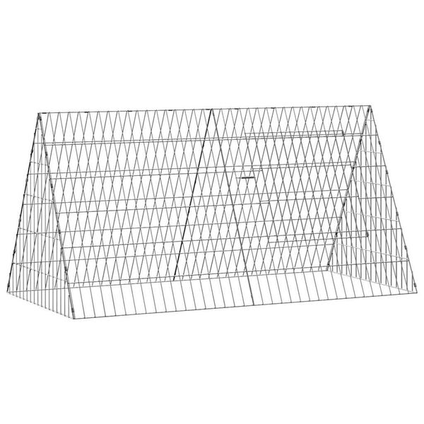 vidaXL Cage pour lapins Argent 650 x 55 x 55 cm Acier galvanisé