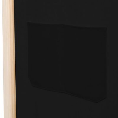 vidaXL Cloison de séparation 6 panneaux Noir 240 x 170 x 4 cm Tissu