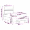 vidaXL Lit &agrave; ressorts avec matelas Gris fonc&eacute; 120 x 200 cm tissu