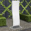 vidaXL Fontaine de jardin avec pompe 108 cm Acier inoxydable Courb&eacute;