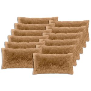 vidaXL Coussin avec oreiller HEERLEN 12 pi&egrave;ces Taupe Fleece PV