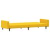 vidaXL Canap&eacute;-lit &agrave; 2 places avec repose-pied Jaune Velours