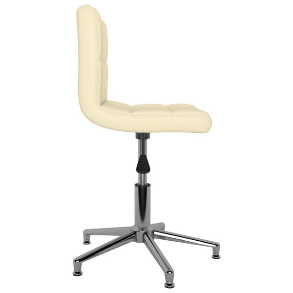 vidaXL Chaises pivotantes &agrave; manger lot de 6 cr&egrave;me similicuir
