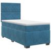 vidaXL Lit boxspring avec matelas Bleu 90 x 200 cm Velours