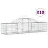 vidaXL Paniers &agrave; gabions arqu&eacute;s 10 pcs 200x50x40/60 cm fer galvanis&eacute;