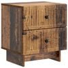 vidaXL Cabinet de chevet avec tiroir Bois ancien 43 x 34,5 x 47,5 cm