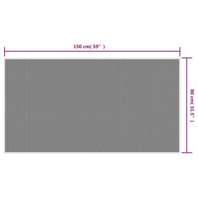 vidaXL Tapis d'extérieur gris et blanc 80x150 cm design réversible