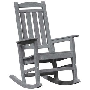 vidaXL Chaise &agrave; bascule de jardin Gris clair HDPE