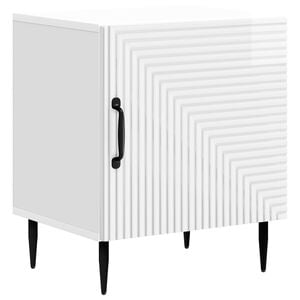 vidaXL Cabinet de chevet Blanc brillant 43 x 34,5 x 50 cm