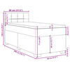 vidaXL Sommier &agrave; lattes de lit avec matelas Marron fonc&eacute; 80x200 cm