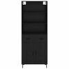 vidaXL Haut Armoire Ch&ecirc;ne noir 69,5 x 34 x 180 cm Bois d'ing&eacute;nierie