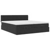 VidaXL Cadre de lit ottoman avec matelas noir 160x200 cm velours