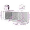 vidaXL Chenil d'ext&eacute;rieur pour chiens avec toit argent&eacute; 2x10x2,5 m