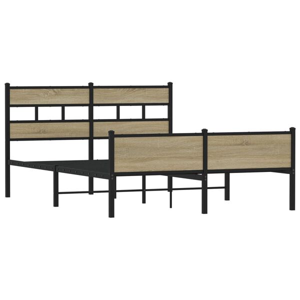 vidaXL Cadre de lit sans matelas chêne sonoma 140x200 cm