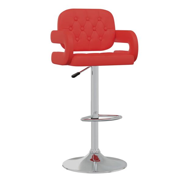 vidaXL Tabouret de bar Rouge Similicuir