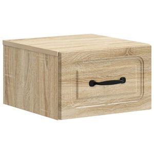 vidaXL Cabinet de chevet mural Ch&ecirc;ne Sonoma 34,5 x 33 x 20 cm