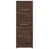 vidaXL Armoire de salle de bain &eacute;troite avec roulettes ch&ecirc;ne marron