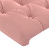 vidaXL T&ecirc;te de lit avec oreilles Rose 93x16x78/88 cm Velours