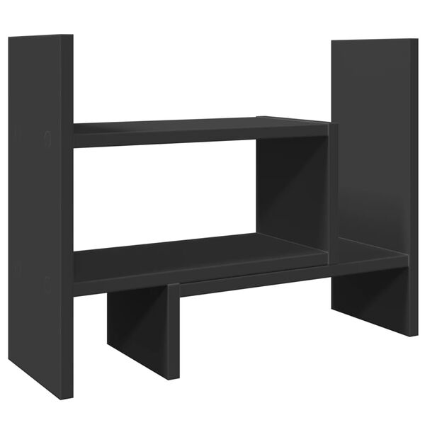 vidaXL Organisateur de bureau noir 38,5x17x39 cm bois d'ing&eacute;nierie