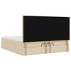 VidaXL Cadre de lit ottoman avec matelas cr&egrave;me 160x200 cm tissu