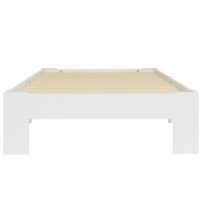 vidaXL Cadre de lit sans matelas blanc bois de pin massif 90x200 cm