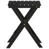 vidaXL Table d&rsquo;appoint pliable noir bois de peuplier massif