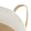 vidaXL Panier de rangement beige et blanc &Oslash;51x33 cm coton