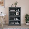 vidaXL Biblioth&egrave;que Gris 80x35x126 cm Bois de pin massif