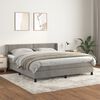 vidaXL Sommier &agrave; lattes de lit et matelas Gris clair 160x200cm Velours