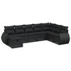 vidaXL Salon de jardin 8 pcs avec coussins noir r&eacute;sine tress&eacute;e