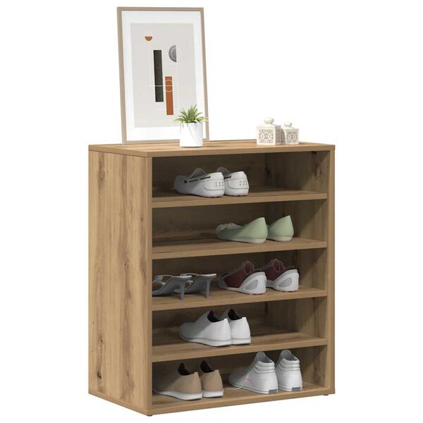 vidaXL Armoire &agrave; chaussures ch&ecirc;ne artisanal bois d'ing&eacute;nierie
