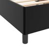 vidaXL Cadre de lit avec matelas Noir 80 x 200 cm tissu