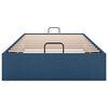 vidaXL Cadre de lit ottoman sans matelas bleu 100x200 cm tissu