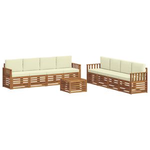 vidaXL Ensemble de canap&eacute;s d'ext&eacute;rieur 9 pc Naturel et Cr&egrave;me