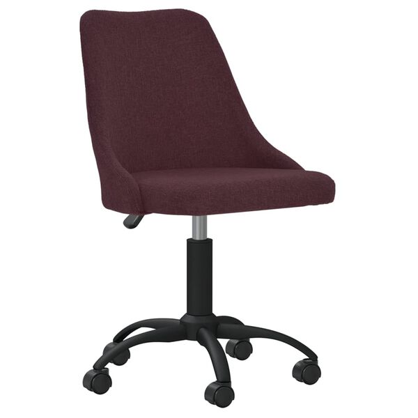 vidaXL Chaises pivotantes &agrave; manger lot de 6 violet tissu