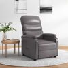 vidaXL Fauteuil inclinable r&eacute;glable avec repose-pieds gris similicuir