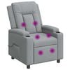 vidaXL Fauteuil de massage inclinable Gris clair 75 x 95 x 100 cm