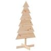 vidaXL Arbre de No&euml;l en bois pour d&eacute;coration 120 cm bois massif de pin