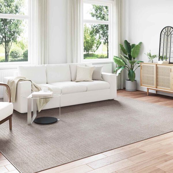 vidaXL Tapis de surface HUARTE Cr&egrave;me et Taupe 340 x 240 cm Polyester