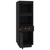 vidaXL Buffet haut Noir 34x40x108,5 cm Bois massif de pin