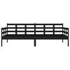 vidaXL Lit de jour sans matelas noir bois de pin massif 90x200 cm