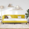 vidaXL Cadre de lit d'angle Jaune 80 cm x 200 cm VeloursetContreplaqu&eacute;