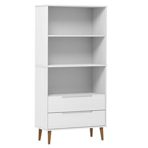 vidaXL Biblioth&egrave;que MOLDE Blanc 85x35x170,5 cm Bois massif de pin
