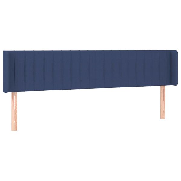 vidaXL Tête de lit à LED Bleu 183x16x78/88 cm Tissu