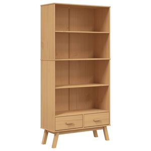 vidaXL Biblioth&egrave;que &agrave; 4 niveaux OLDEN marron bois de pin massif