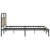 vidaXL Cadre de lit en métal sans matelas chêne fumé 183x213 cm