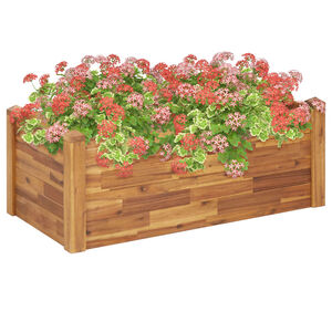 vidaXL Lit sur&eacute;lev&eacute; de jardin 110x60x44 cm Bois massif d'acacia